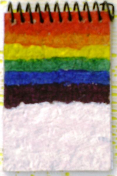 Bloco Anotações Papel Reciclado - rainbow